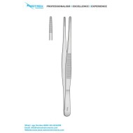 Dressing Delicate Narrow Forceps, Serrated, Straight