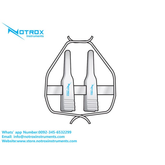 Microvascular Clamp pair approximator with frame, a-4.0mm X b-24mm X c-10mm X d-2.2mm Microvascular Clamp pair approximator with frame, a-4.0mm X b-24mm X c-10mm X d-2.2mm