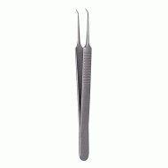 Micro Forceps, 45 Degree Angle, Sharp, 10.5cm